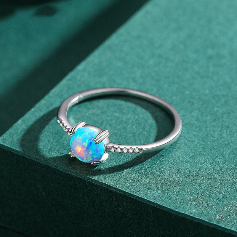 Blue Moon Ring & Earrings Jewelry Set - RawaJewels