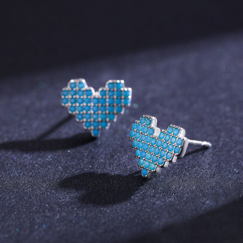 Heart Stud Earrings - RawaJewels