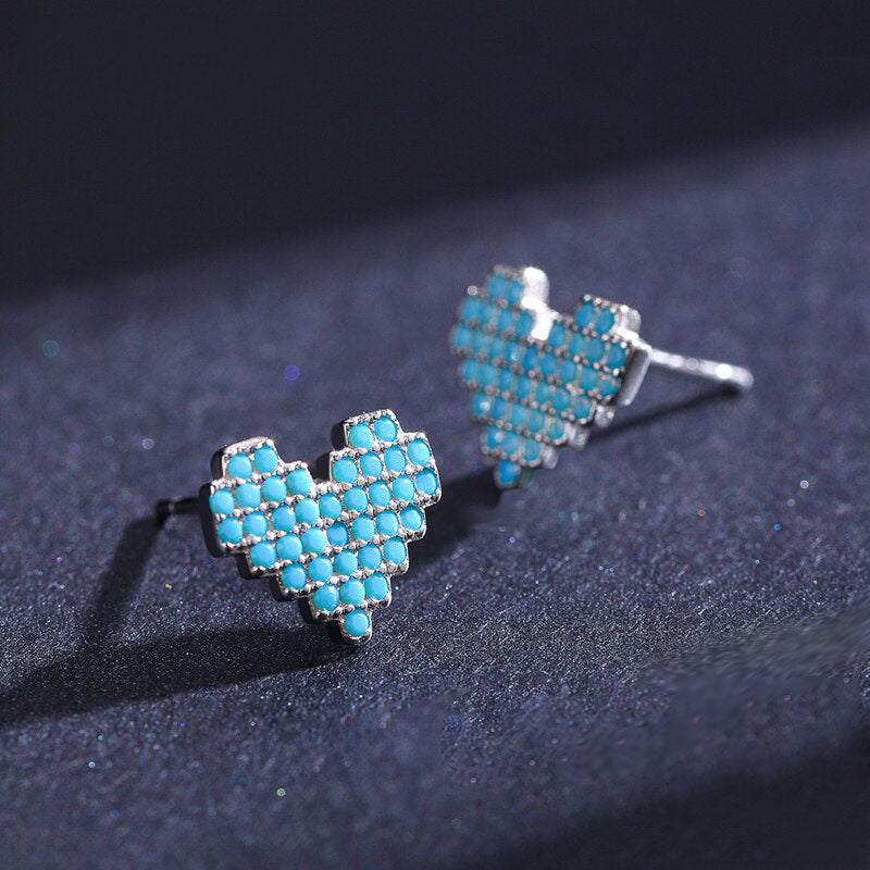 Heart Stud Earrings - RawaJewels