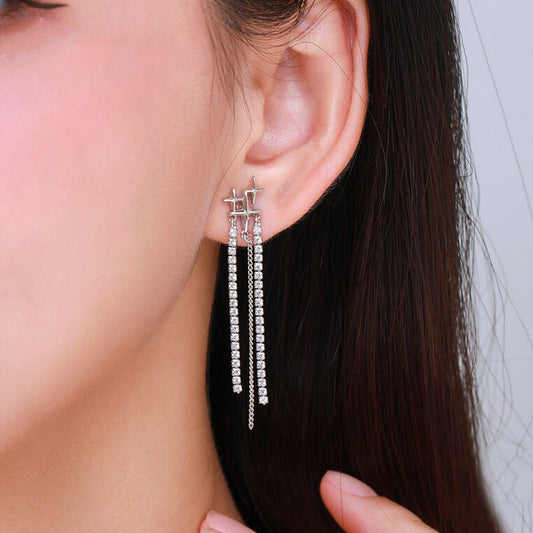 Star Tassel Drop Earrings - RawaJewels