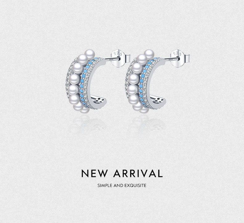 Royal Pearls Stud Earrings - RawaJewels