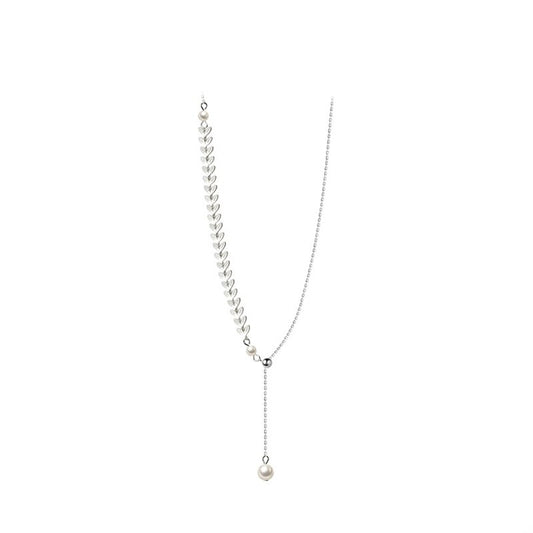 Leaf Pearl Necklace - RawaJewels