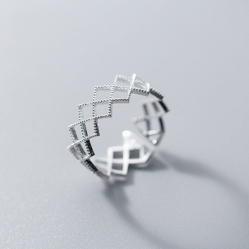 Hollow Out Square Ring - RawaJewels