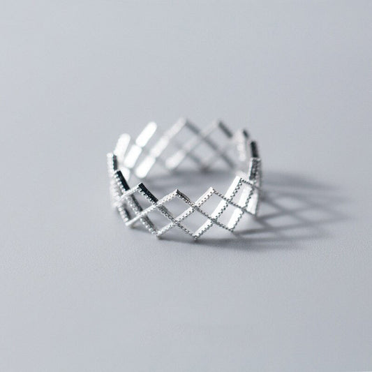 Hollow Out Square Ring - RawaJewels