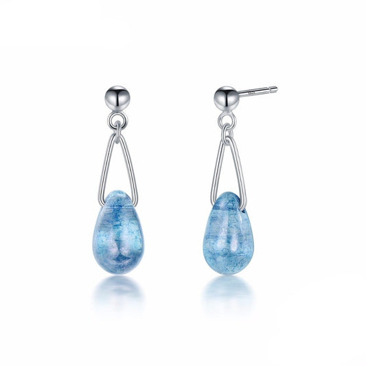 Blue Crystal Sparkling Stud Earrings - RawaJewels