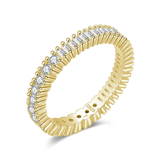 Classic Sparkling Round Square Ring - RawaJewels