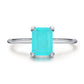 Classic Rectangle Tourmaline Paraiba Ring - RawaJewels