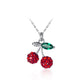 Red Crystal Cherry Necklace