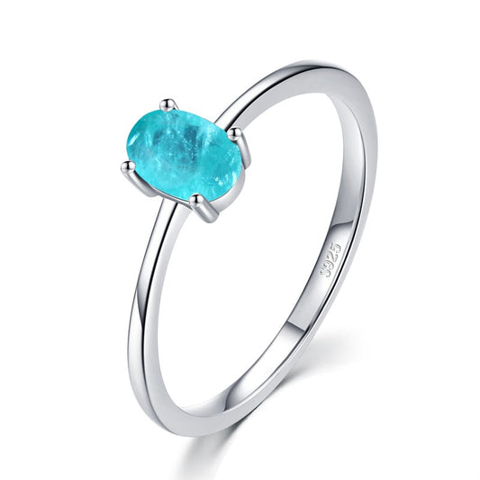 Blue Oval Paraiba Tourmaline Ring - RawaJewels