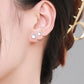 Round Moonstone Stud Earrings