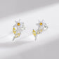 Simple Opal Flower Earrings - RawaJewels