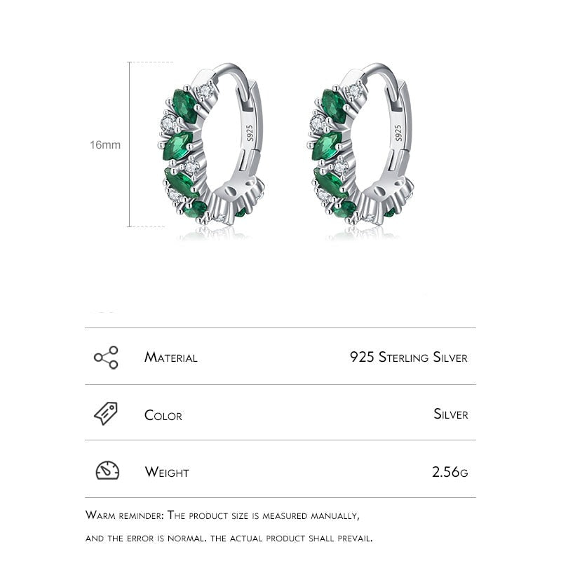 Greens Hoop Earrings