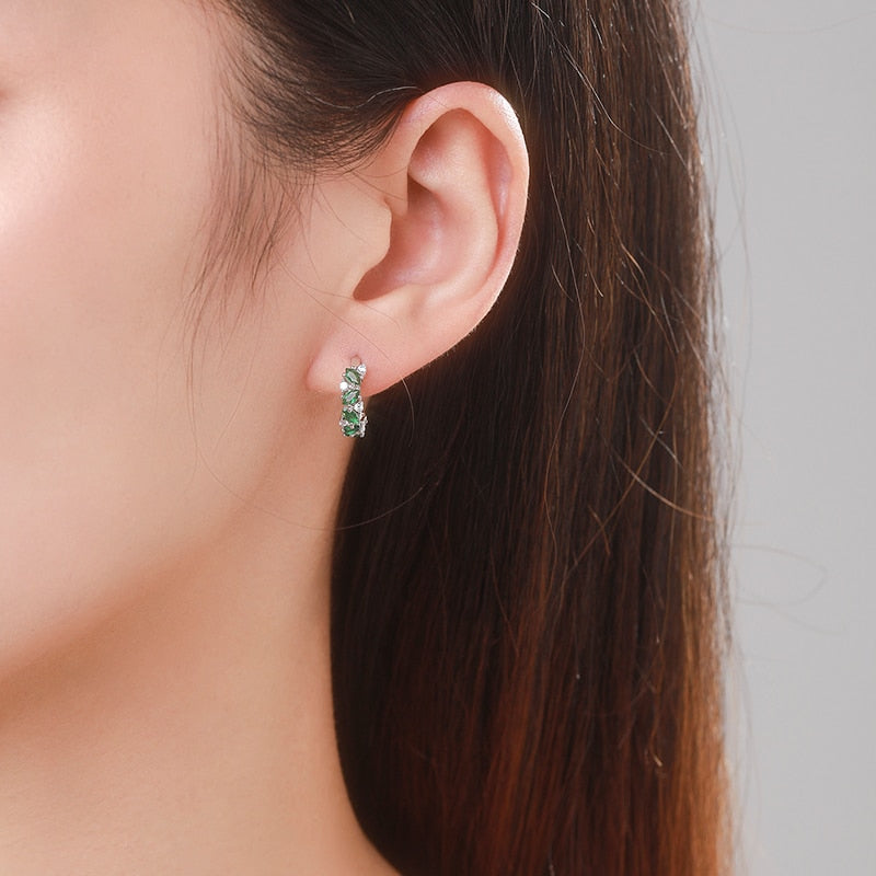 Greens Hoop Earrings