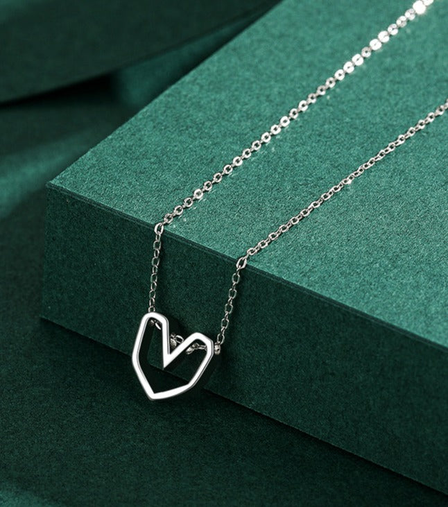 The Solid Heart Necklace - RawaJewels