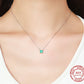The Green Square Ring & Necklace Jewelry Set - RawaJewels