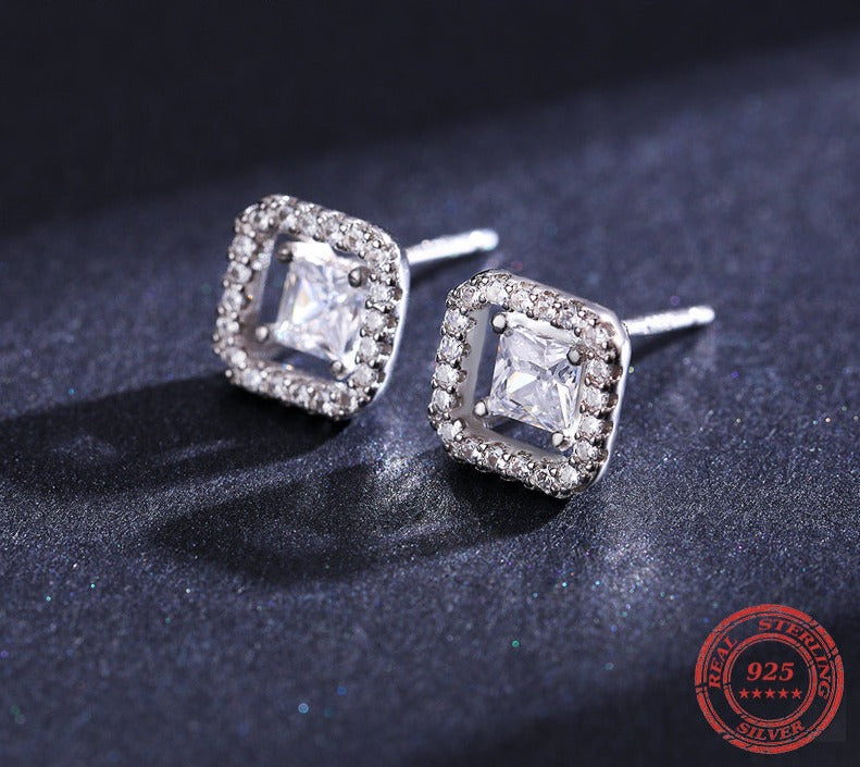 Twinkling Square Earrings - RawaJewels