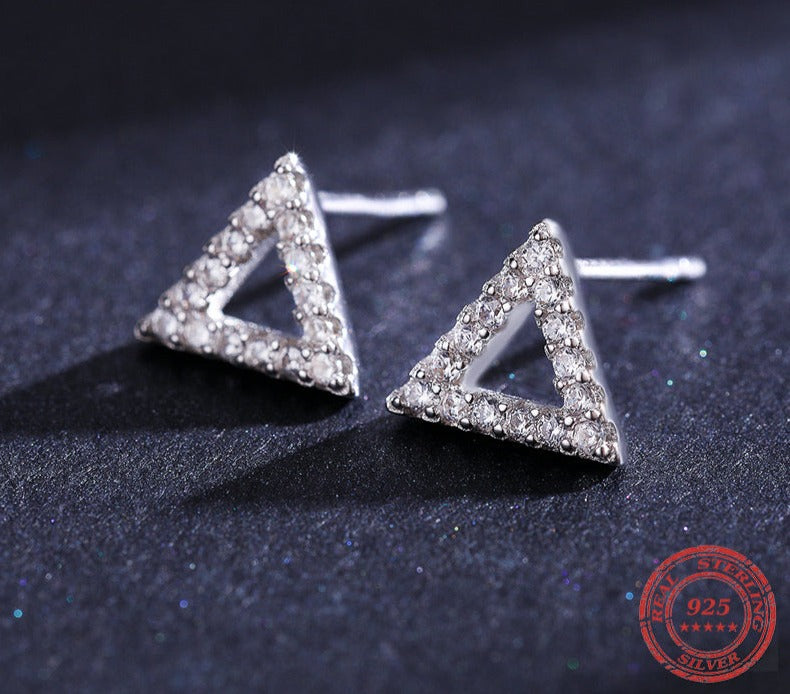 Triangle Stud Earrings - RawaJewels