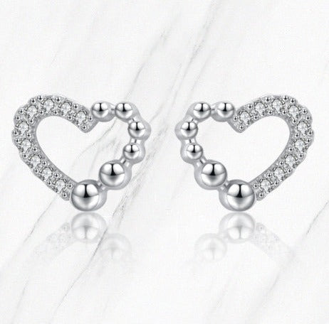 Shiny Heart Earrings - RawaJewels