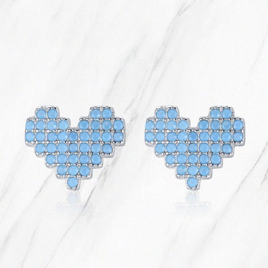 Heart Stud Earrings - RawaJewels