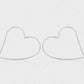 Line Hearts Big Hoop Earrings - RawaJewels